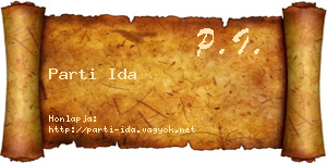Parti Ida névjegykártya
